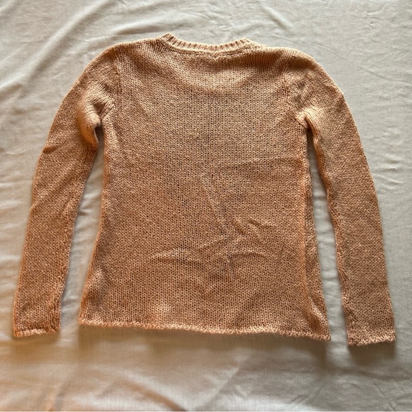 Forever 21 Pink - Peach with Black Shadow of a Deer Knit Sweater Size S - Picture 3 of 6